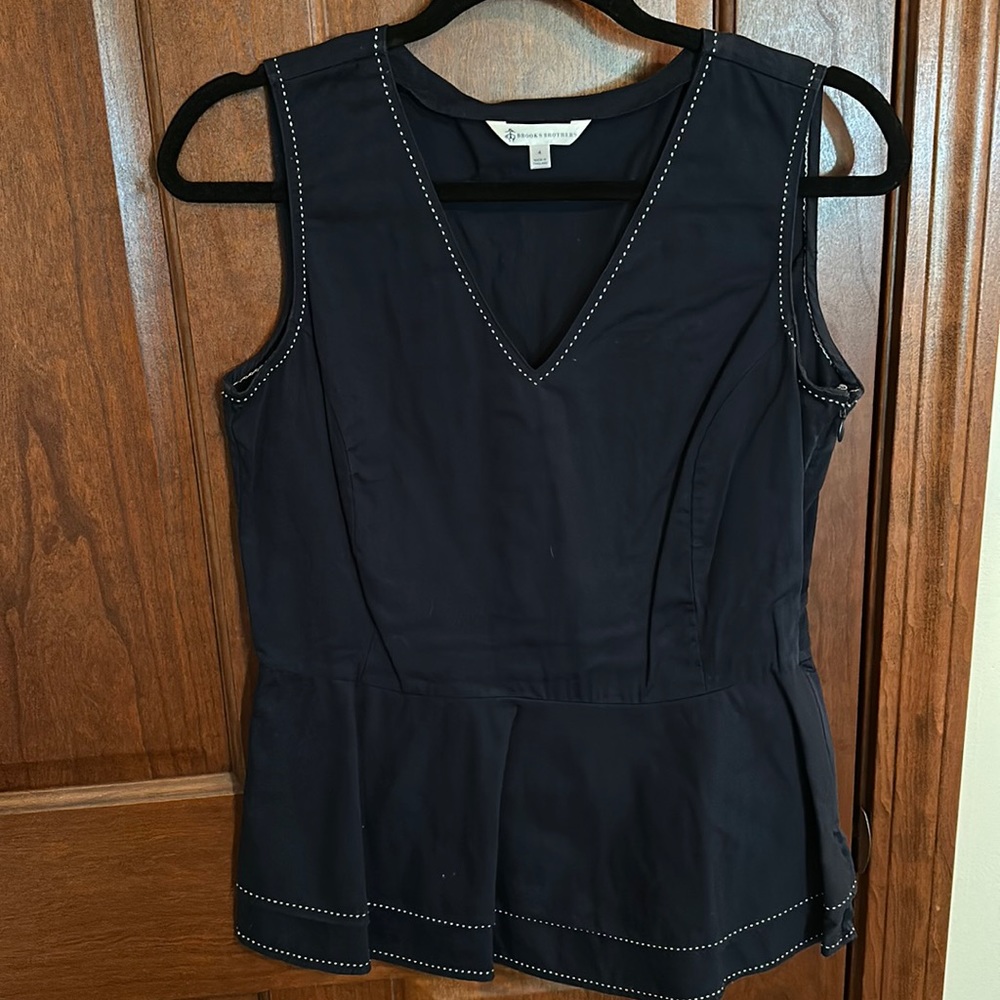 Brooks Brothers Peplum Shell